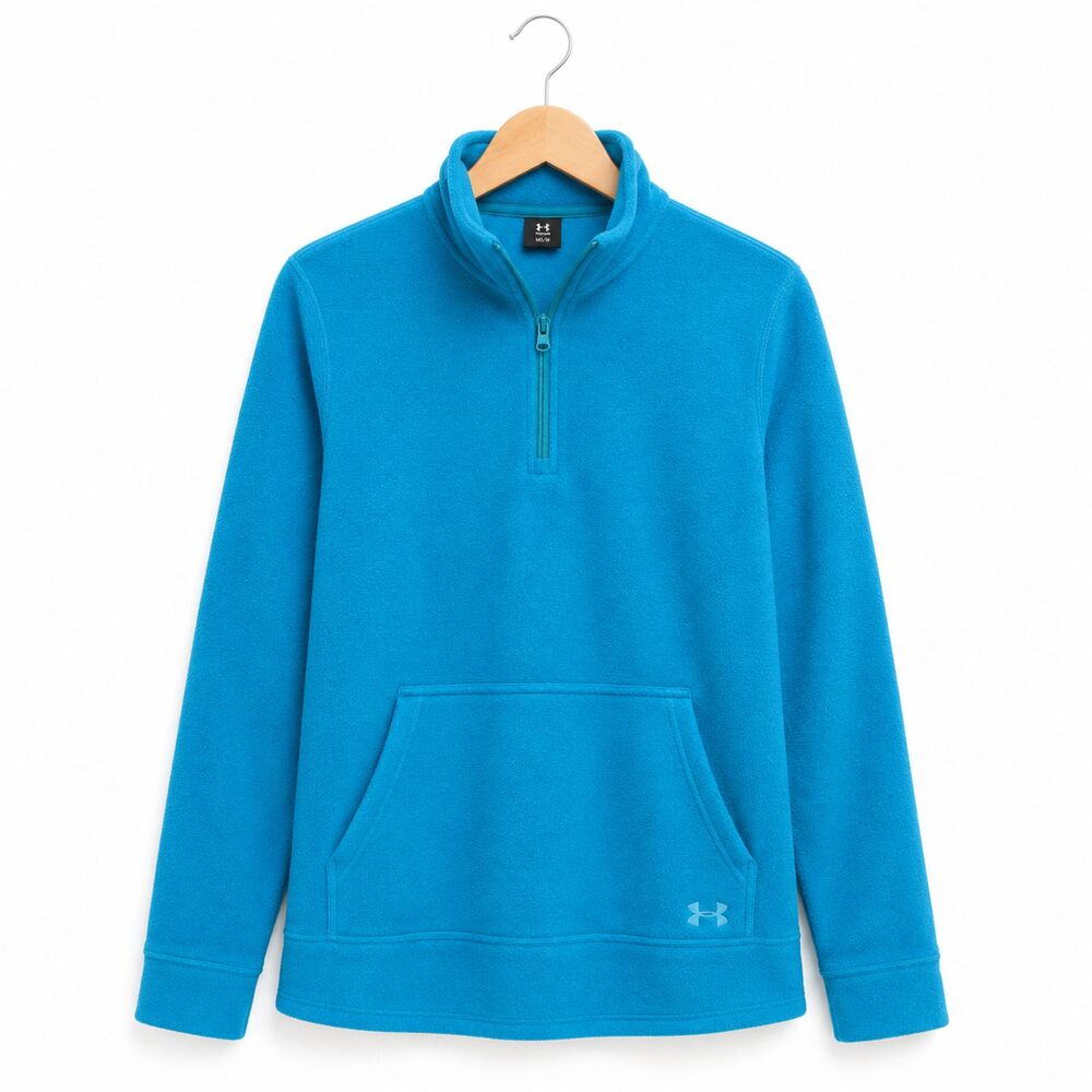 Under Armour Turquoise Fleece Pullover Quarter Zip Jacket Athletic Workout M